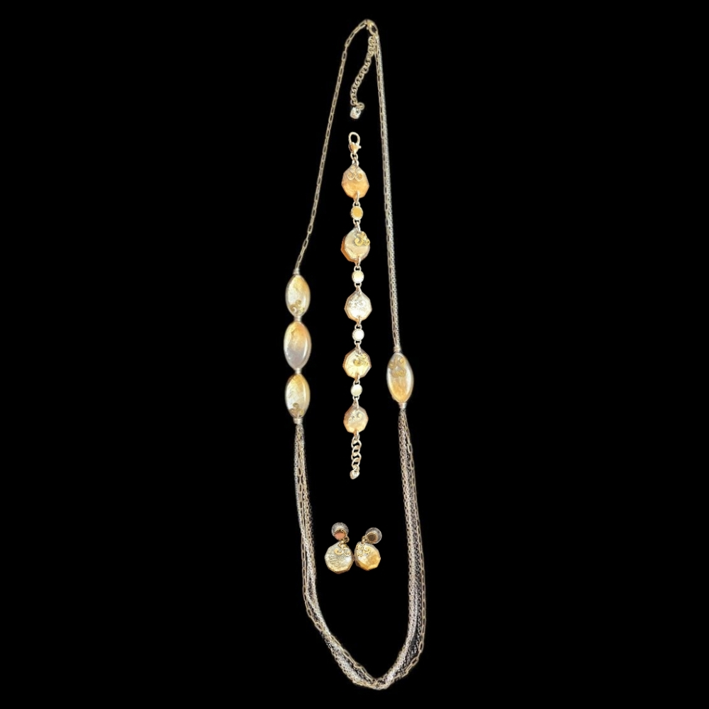 Brighton Retired 3 PC Jewlery set in a beautiful Amber color - Picture 11 of 11